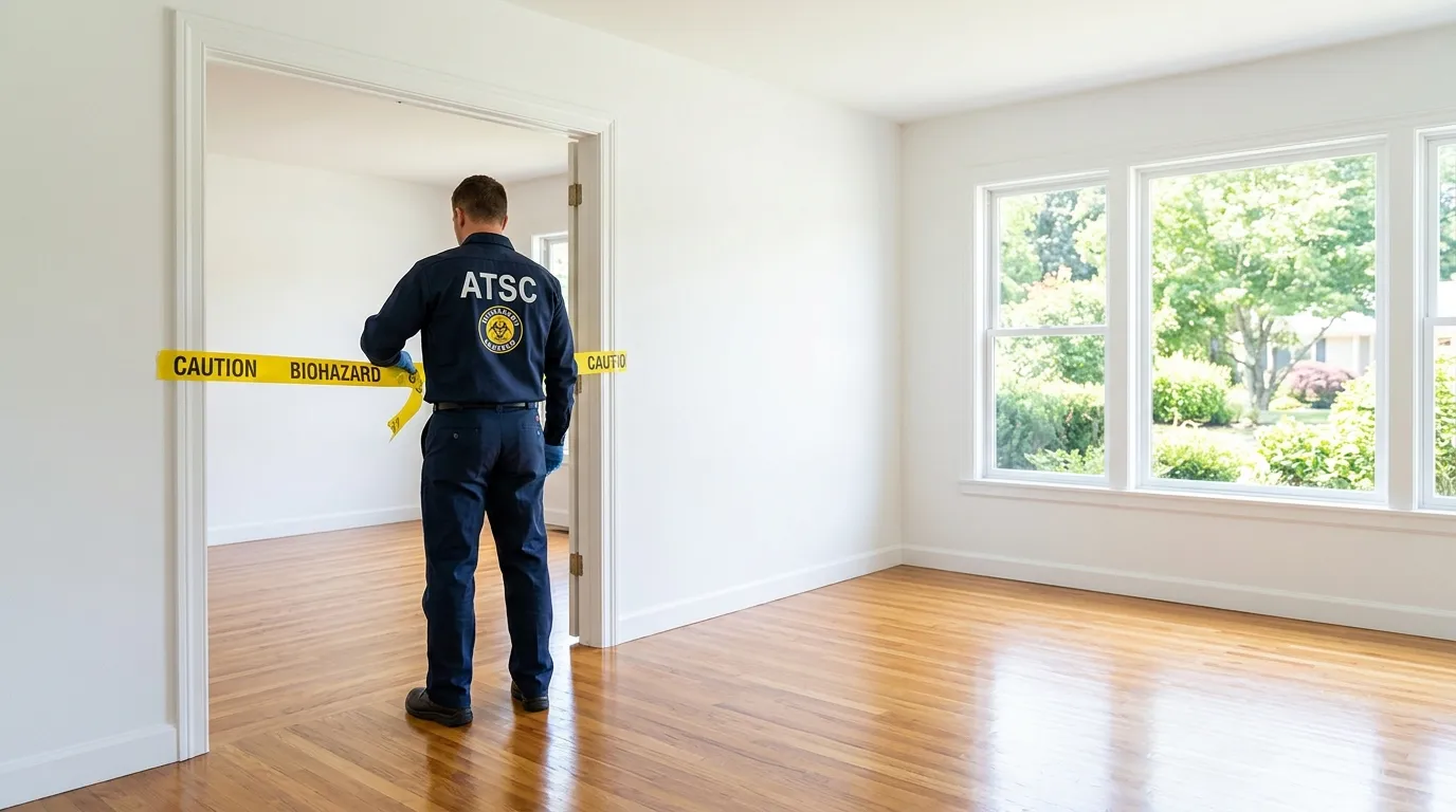 Certified biohazard cleanup crew performing Decomposition Cleanup in Sarasota Springs