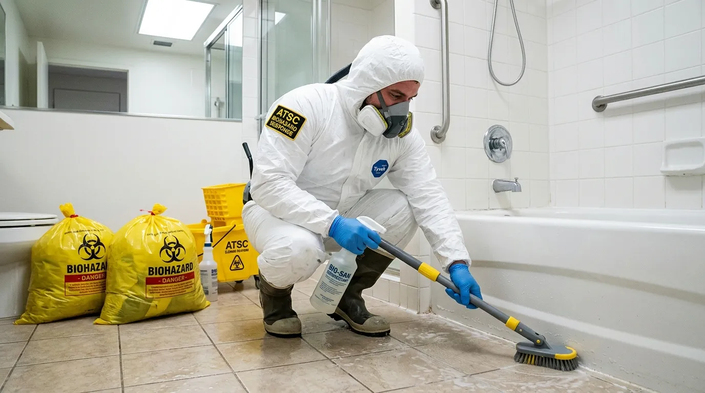 Decontamination equipment deployed for Blood Cleanup in Sarasota Springs